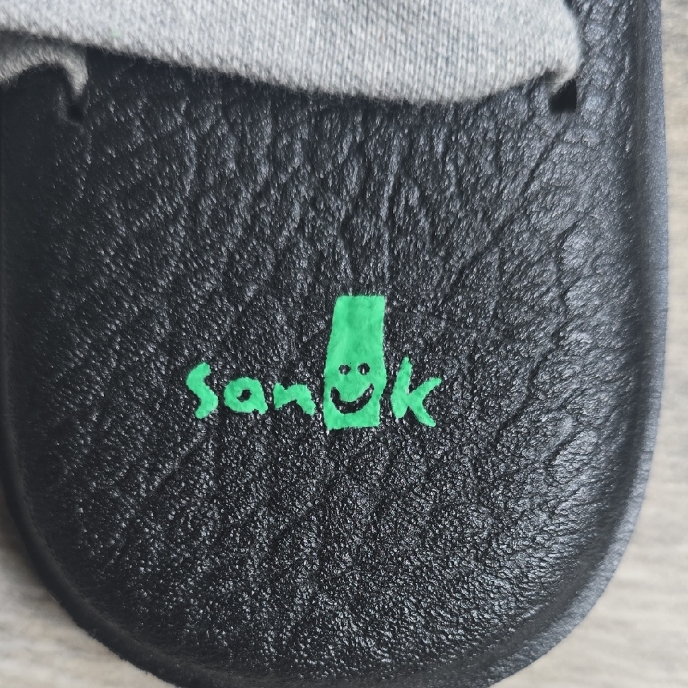Sanuk Women's Black and Gray Sandals - Picture 2 of 4